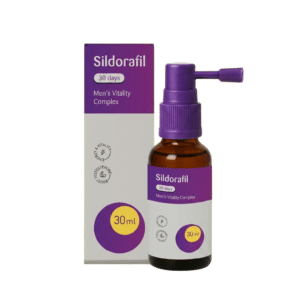 Sildorafil munspray, kosttillskott i brunglasflaska på 30 ml med spraypump